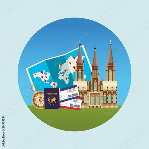Time to travel concept vector illustration graphic design