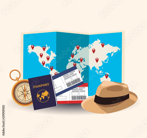 Time to travel concept vector illustration graphic design