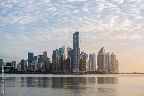 city skyline  skyscraper buildings  modern cityscape of Panama City 