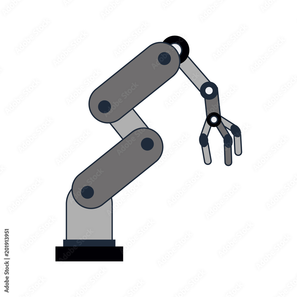 Robot arm machine vector illustration graphic design Robot arm machine vector illustration graphic design