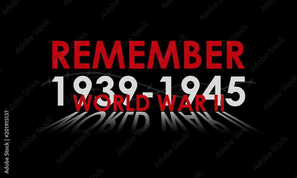 Day of Remembrance and Reconciliation vector illustration. World War II 1939-1945 poster.