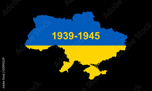 May 8 Day of Remembrance and Reconciliation in Ukraine vector illustration.