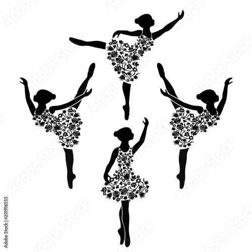 Vector Silhouette Of Woman In Dress 2