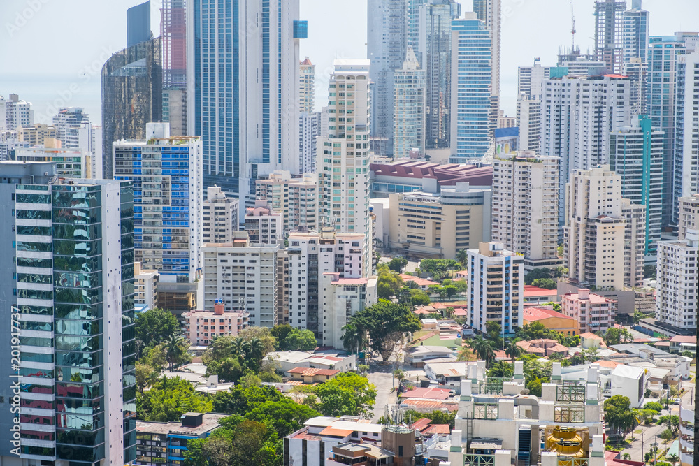 Obraz premium modern city Skyline aerial, Panama City