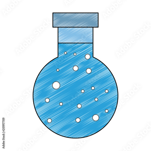 Chemistry lab flask vector illustration graphic design