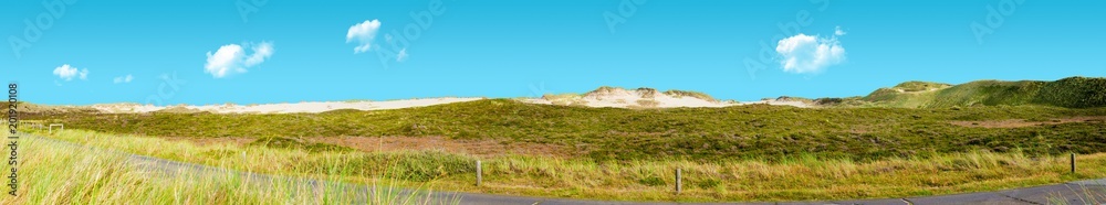 Panoramabild der Wanderdünen vor List auf Sylt Panoramabild der Wanderdünen vor List auf Sylt