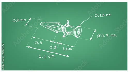 Dimension of Plastic Anchor for Circuit Board