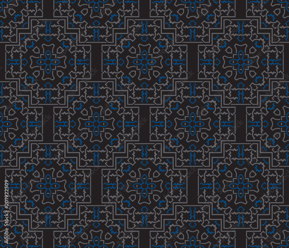 Fototapeta premium Seamless pattern decorative symmetries, ornament pattern vector