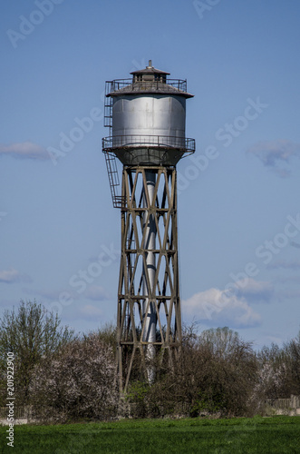 Old small town water tower