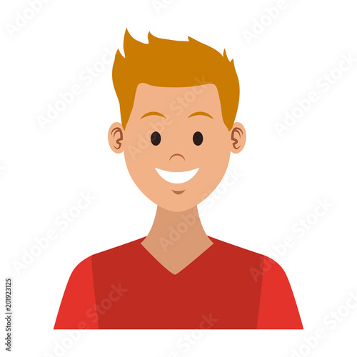 Young man cartoon vector illustration graphic design