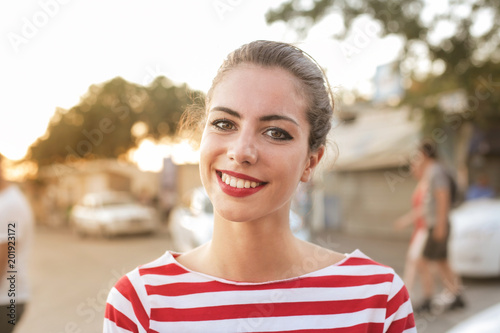 Smiling beautiful girl photo