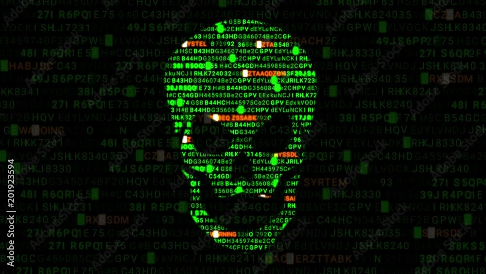 Cheerful roger, the Internet is a danger. Hacking the system. Attack of hackers. Code Animation. Green. Code animation showing. Warning messages in a virtual environment. Data encryption, cyberattack Cheerful roger, the Internet is a danger. Hacking the system. Attack of hackers. Code Animation. Green. Code animation showing. Warning messages in a virtual environment. Data encryption, cyberattack