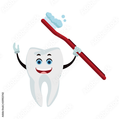 Tooth broken cartoon vector illustration graphic design