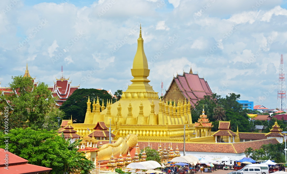 Naklejka premium Vientiane Buddha Tempe Laos 