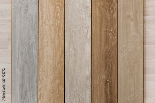 Installing laminate floor and wood samples