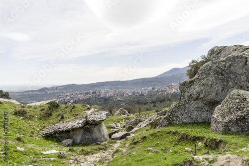 cave caves in Calabria with landscape