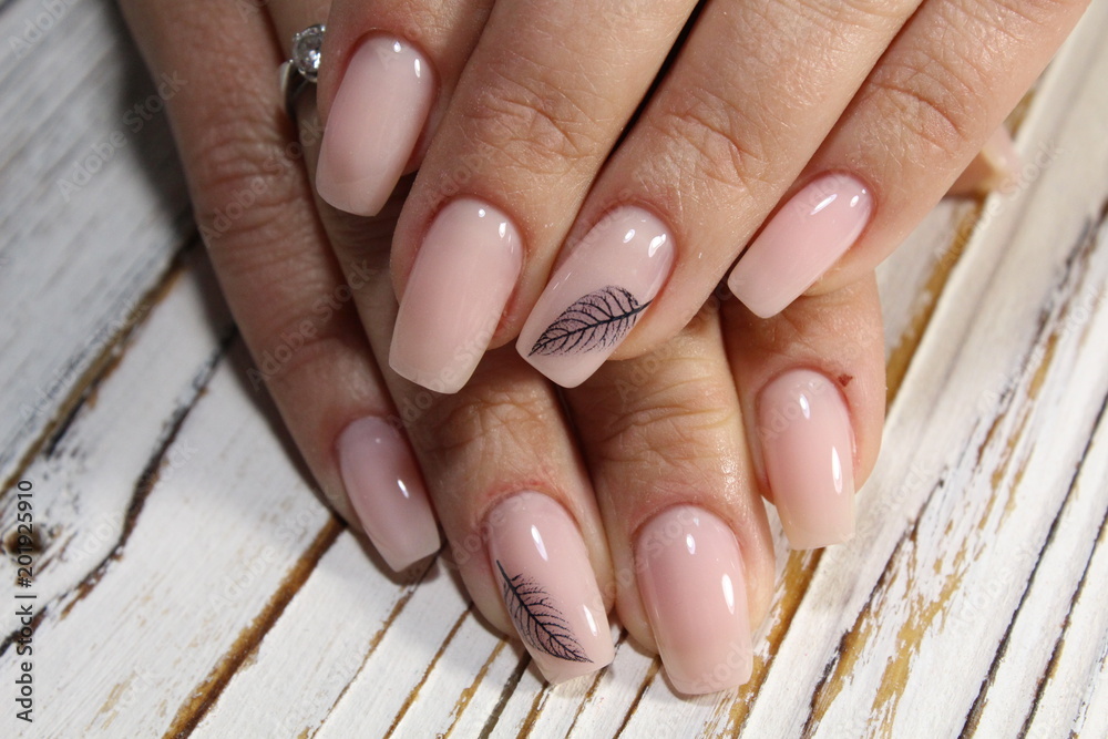 stylish manicure with a design stylish manicure with a design