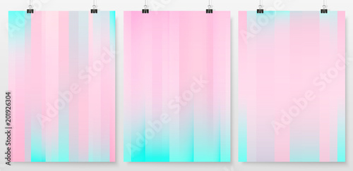 Poster backgrounds set business backdrops collection holographic