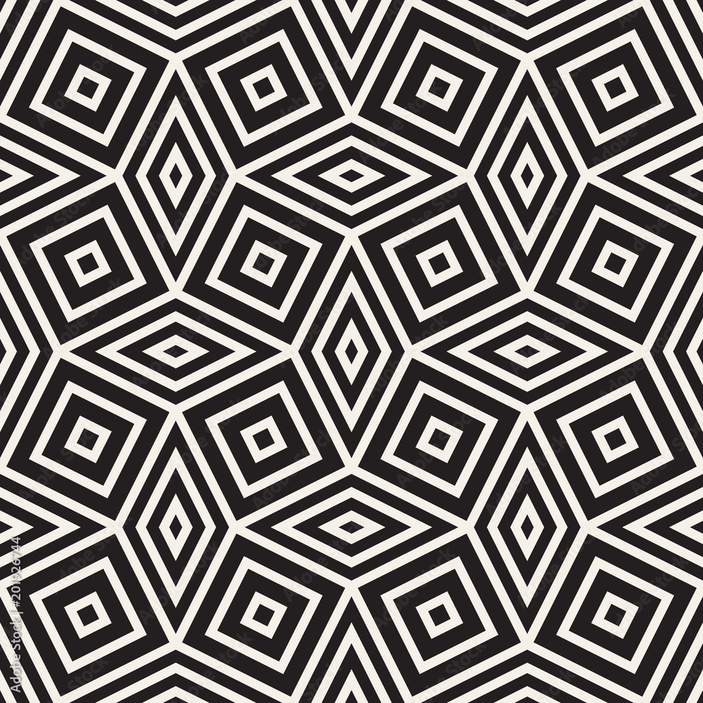 Vector seamless pattern. Modern stylish abstract texture. Repeating geometric tiles