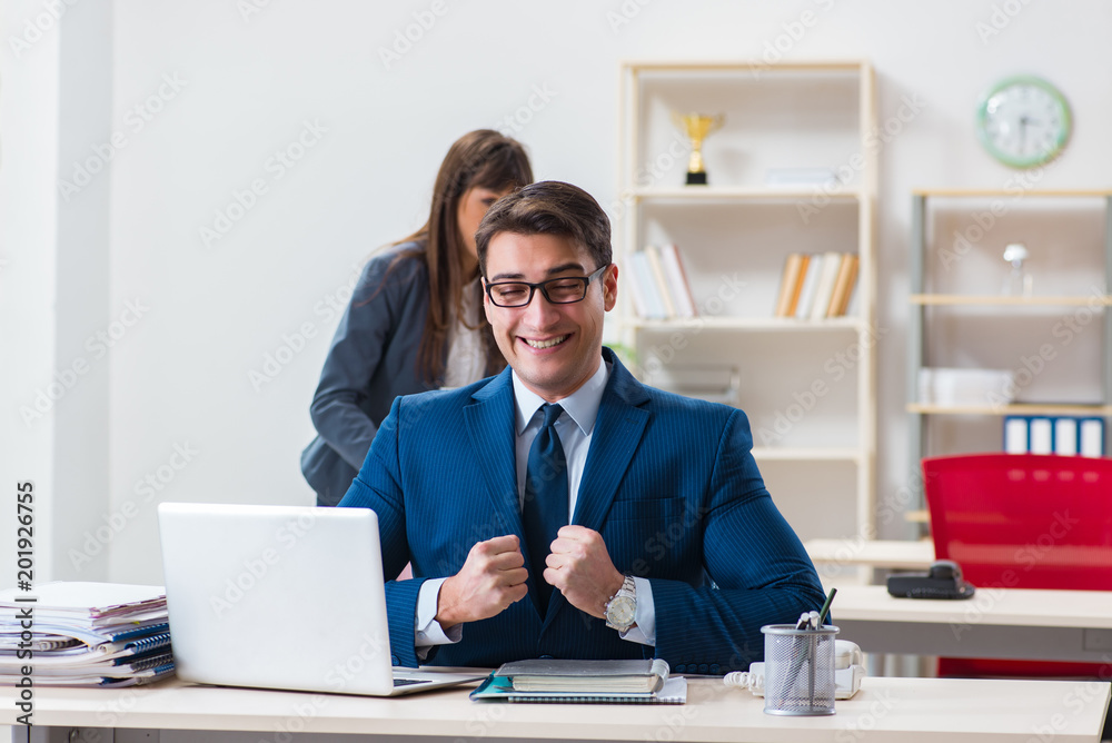 Fototapeta premium Person being fired from his work