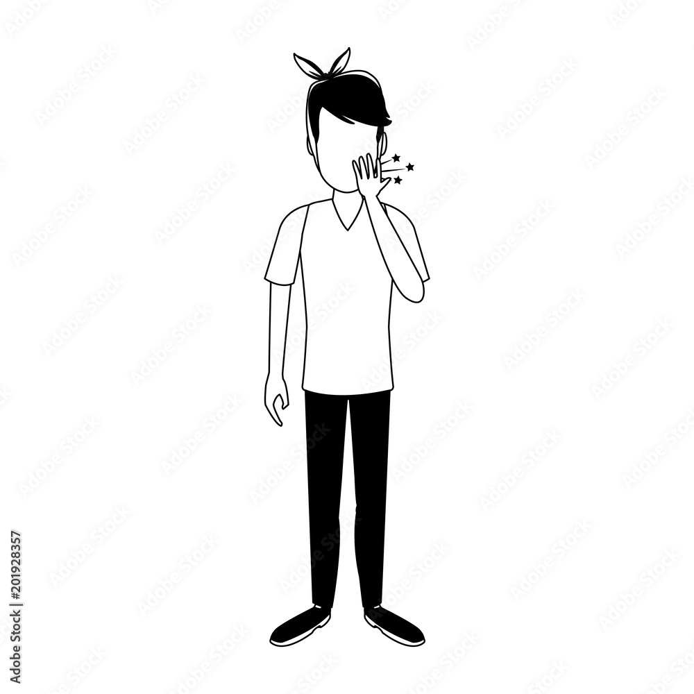 Man with broken tooth vector illustration graphic design Man with broken tooth vector illustration graphic design