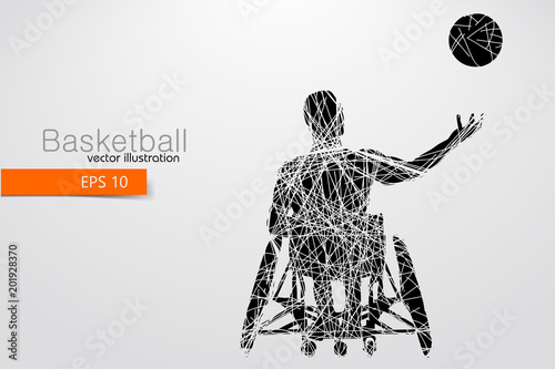Basketball player disabled. Vector illustration