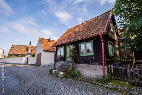 Visby - September 23, 2018: Old town of Visby in Gotland, Sweden