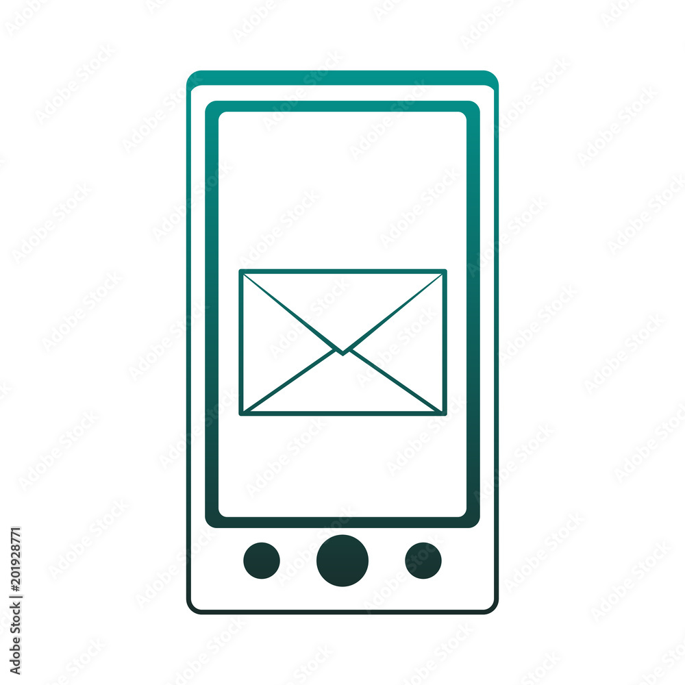 Sending email from smartphone vector illustration graphic design Sending email from smartphone vector illustration graphic design