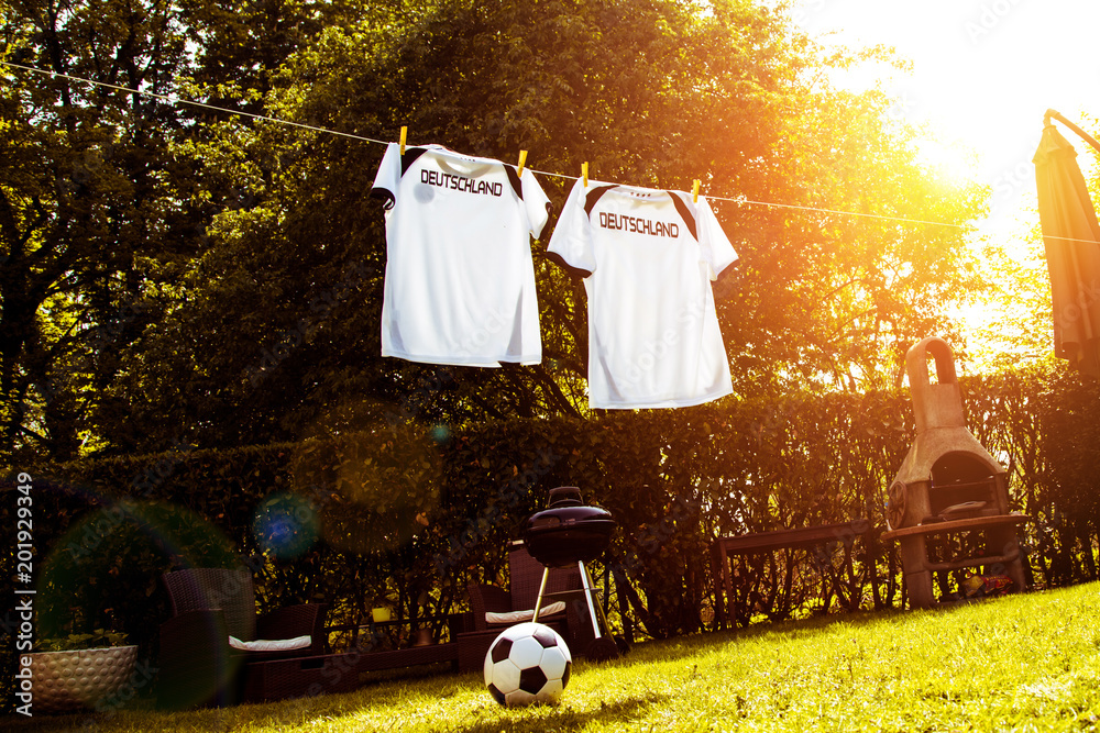 Fussball Wm Konzept fussball trikot auf wascheleine Stock Photo Adobe Stock