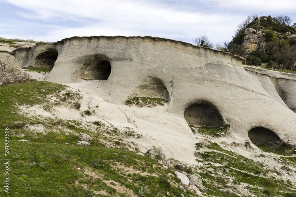 cave caves in Calabria with landscape rupestrian