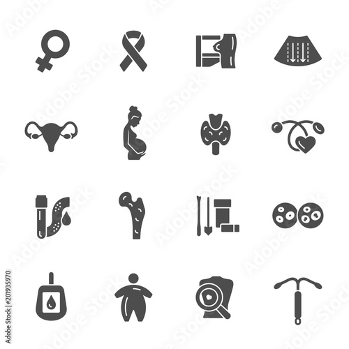 Female health icons