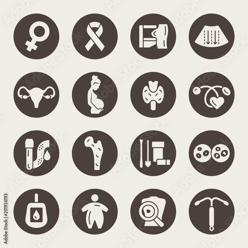 Woman's health icons