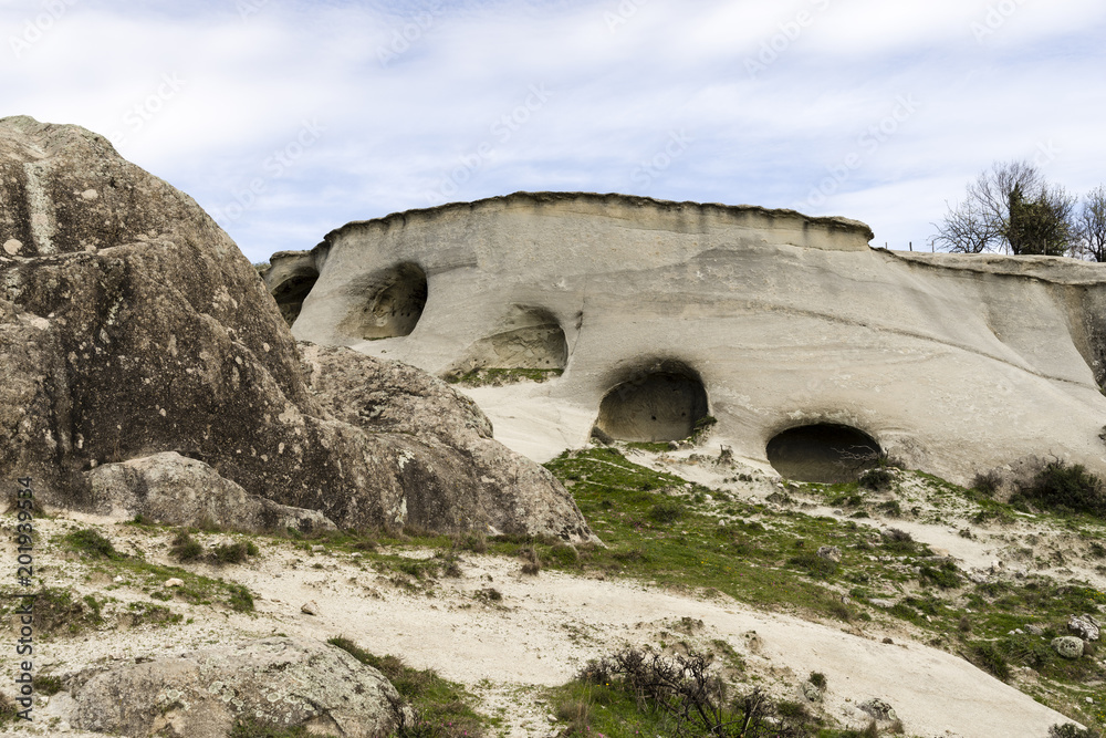 cave caves in Calabria with landscape rupestrian