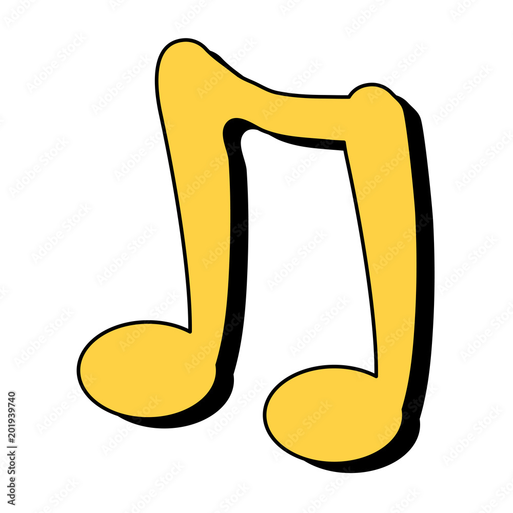 musical note icon over white background, colorful design. vector illustration musical note icon over white background, colorful design. vector illustration