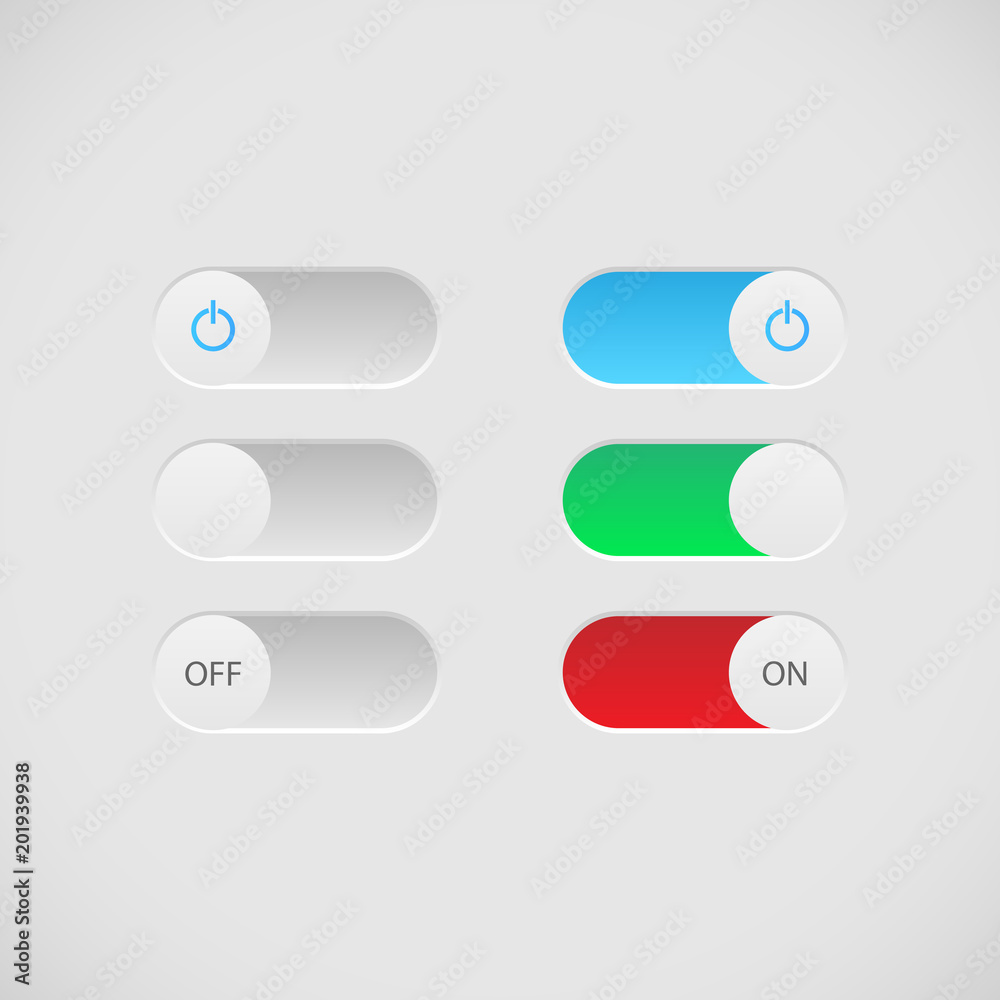 On Off Buttons Illustration On Off Buttons Illustration