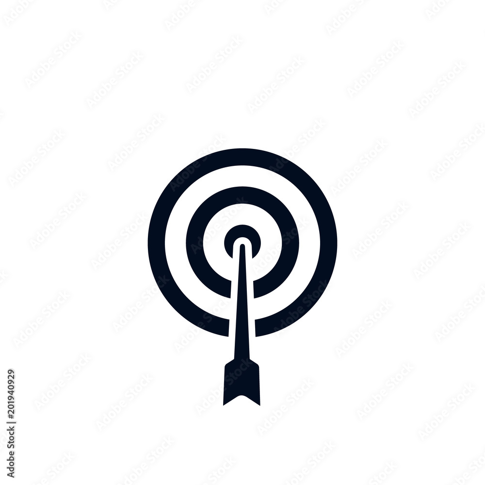 Target icon, Vector isolated simple flat illustration Target icon, Vector isolated simple flat illustration