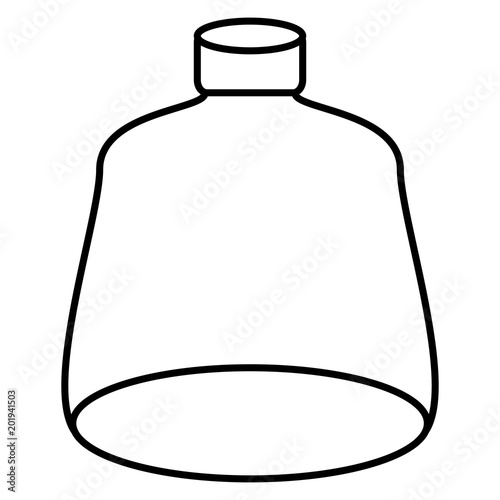 line nice and clean glass bottle object style