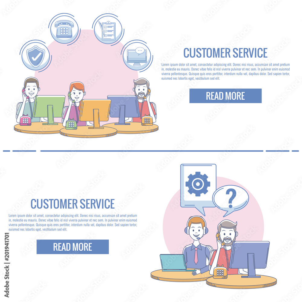 Customer service infographic vector illustration graphic design