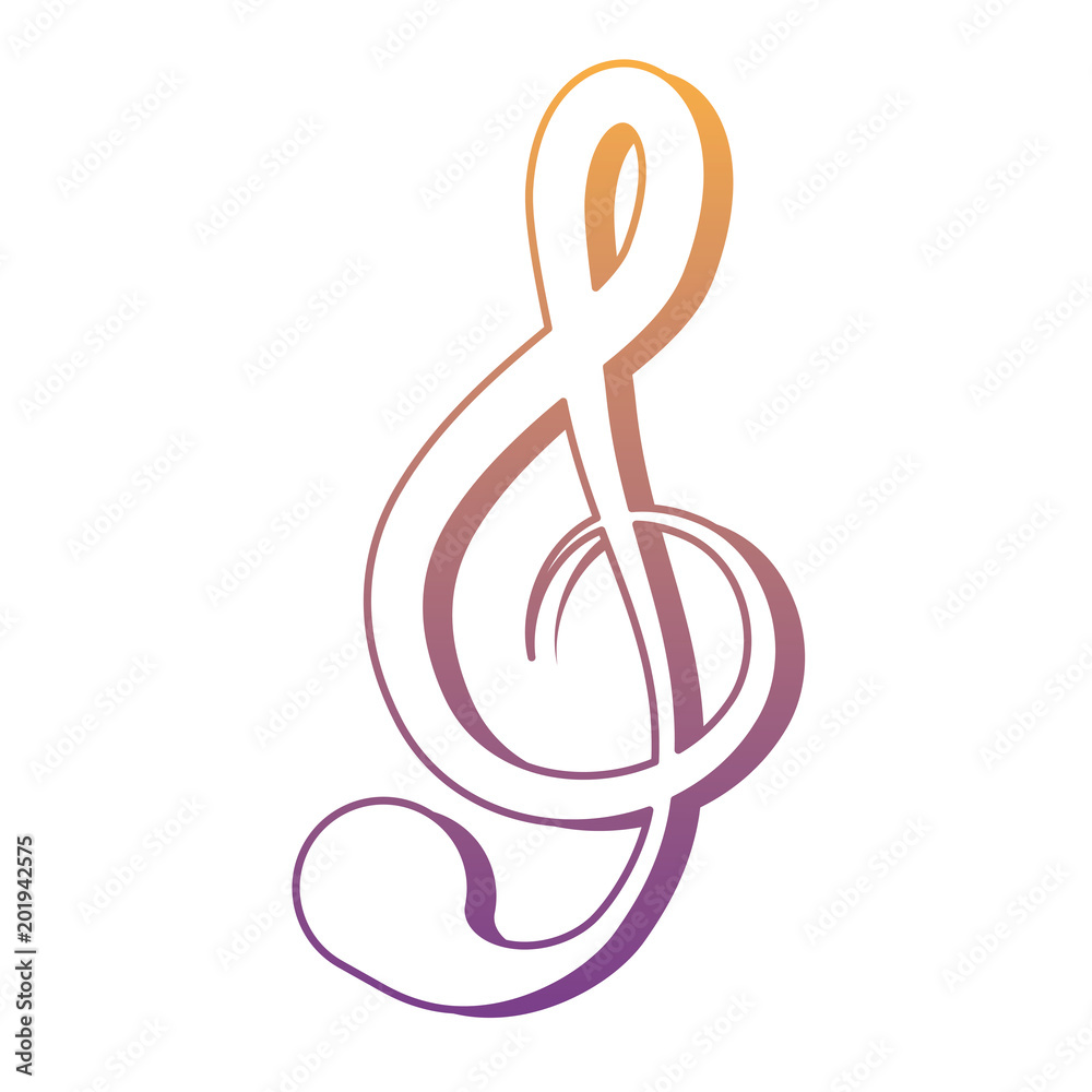 Obraz premium musical note symbol over white background, vector illustration