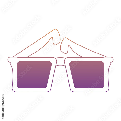 sunglasses icon over white background, colorful design. vector illustration