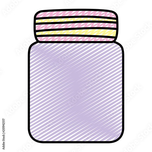 doodle cute glass bottle object style