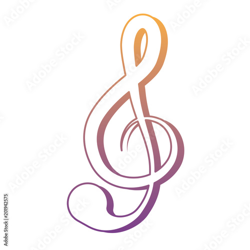 musical note symbol over white background, vector illustration