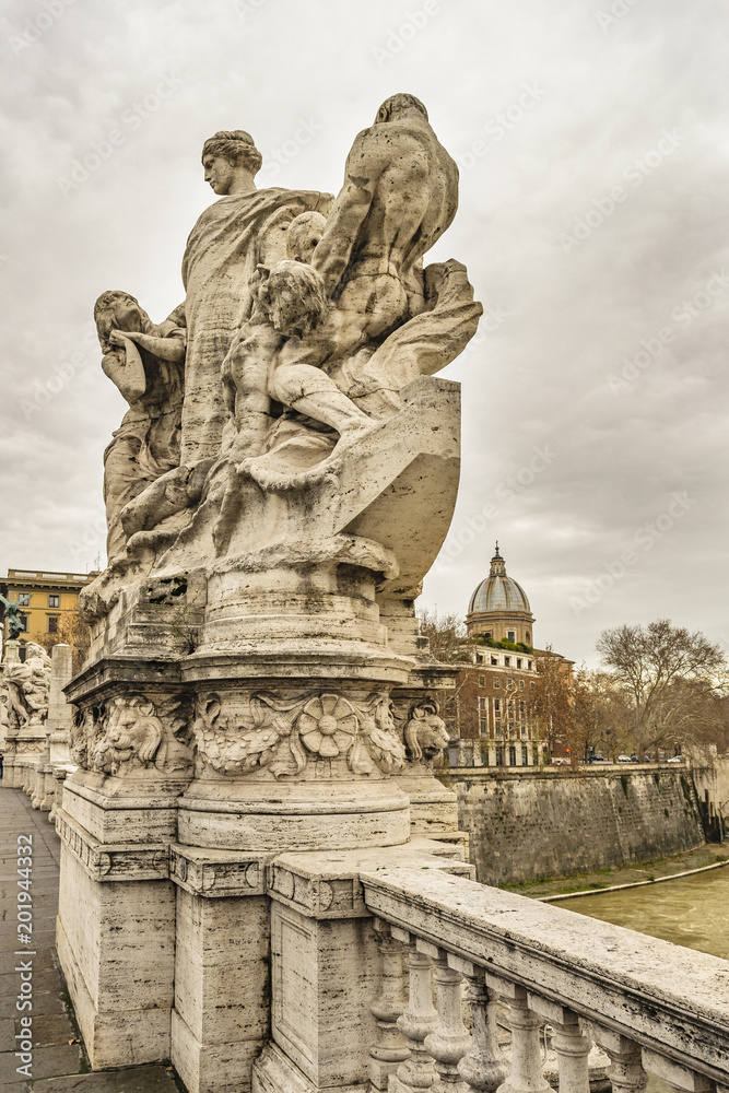 Vittorio Emanuelle II Bridge Sculpture, Rome, Italy