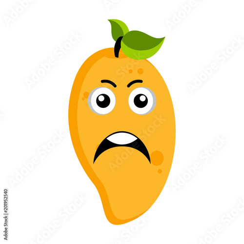 Angry peach emoticon