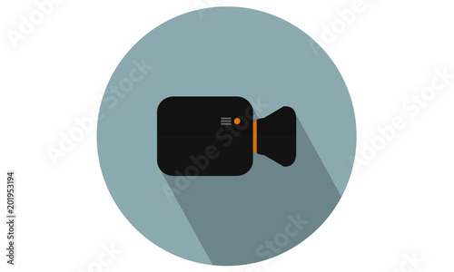 Video / movie Smart Camera / camcoder Vector Icon with background and shadow