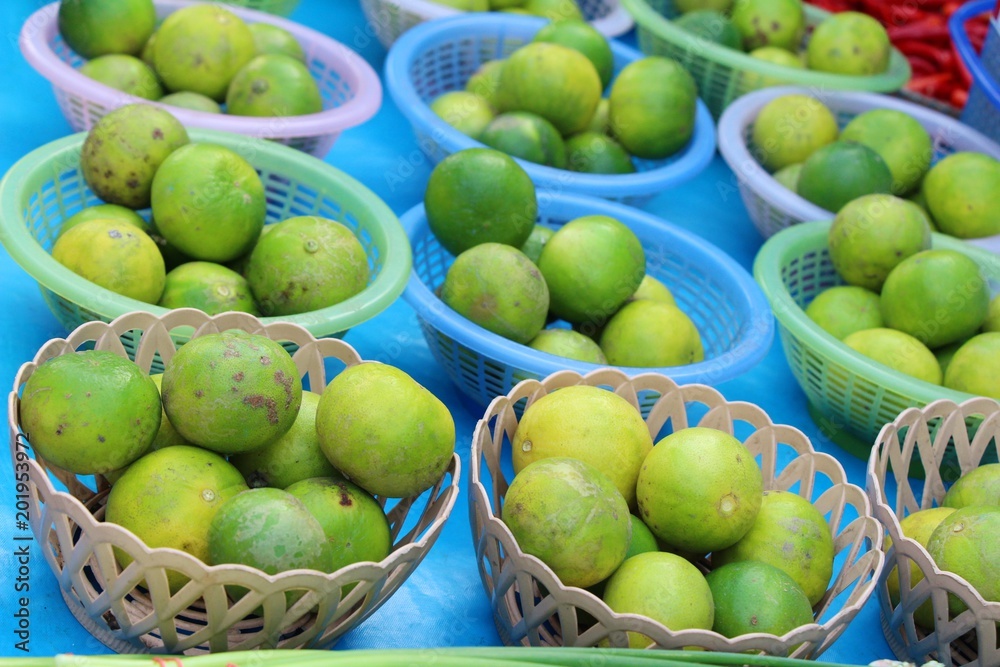 Fresh lemon for cooking in the market Fresh lemon for cooking in the market