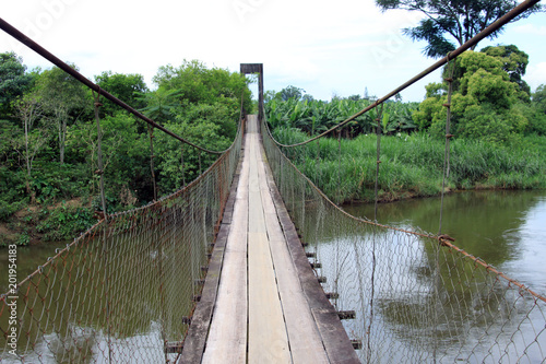 Fototapeta Naklejka Na Ścianę i Meble -  steel cable bridge