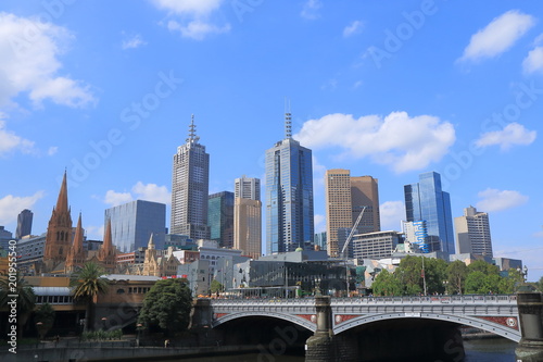 Melbourne downtown cityscape Australia