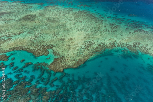 Great Barrier Reef from helicopter