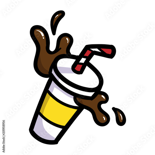 Cartoon Spilled Drink